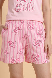Zivame Knit Cotton Short Set - Festival Bloom — thumbnail 4